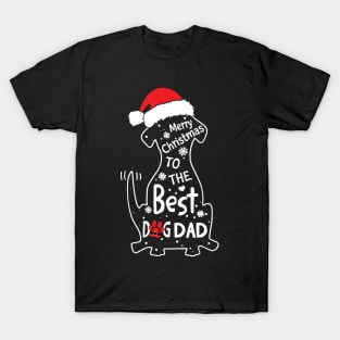 Merry Christmas To The Best Dog Dad T-Shirt